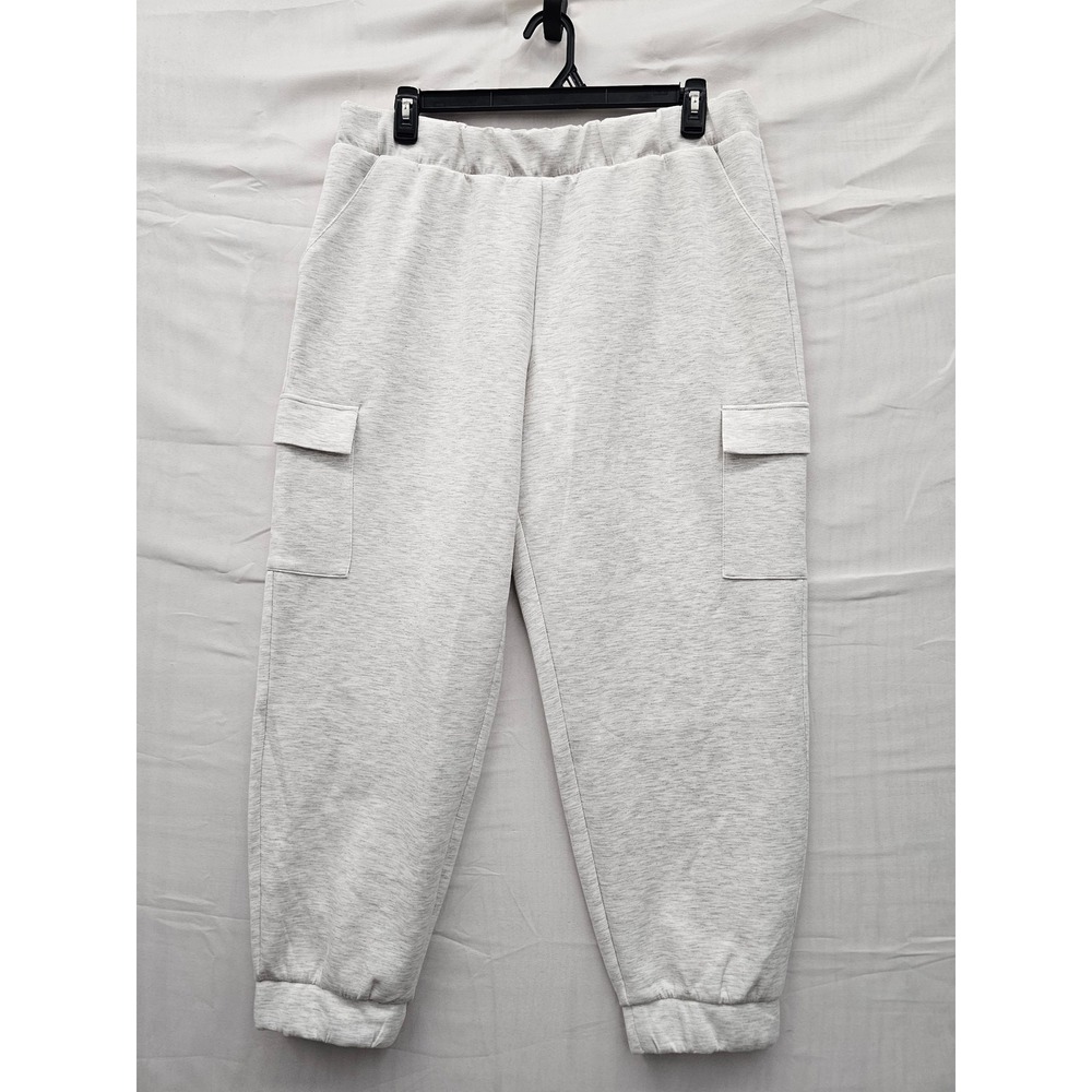 Express Womens Cargo Joggers Grey Viscose Blend Relaxed Size XL